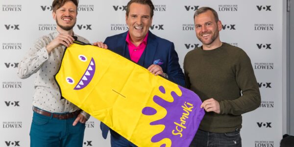 David Seidewitz, Ralf Dümmel und Marc Duttle mit dem Schmuki am Set von 